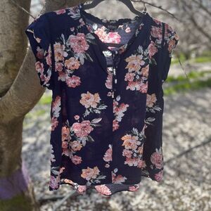 Buffalo David Bitton Floral Peasant Top